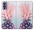 W3711 Pink Pineapple Hülle Schutzhülle Taschen und Leder Flip für OnePlus 9