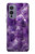 W3713 Purple Quartz Amethyst Graphic Printed Hülle Schutzhülle Taschen und Leder Flip für OnePlus 9