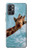 W3680 Cute Smile Giraffe Hülle Schutzhülle Taschen und Leder Flip für OnePlus 9R