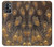 W3691 Gold Peacock Feather Hülle Schutzhülle Taschen und Leder Flip für OnePlus 9R