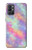 W3706 Pastel Rainbow Galaxy Pink Sky Hülle Schutzhülle Taschen und Leder Flip für OnePlus 9R