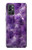 W3713 Purple Quartz Amethyst Graphic Printed Hülle Schutzhülle Taschen und Leder Flip für OnePlus 9R