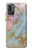 W3717 Rose Gold Blue Pastel Marble Graphic Printed Hülle Schutzhülle Taschen und Leder Flip für OnePlus 9R