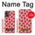 W3719 Strawberry Pattern Hülle Schutzhülle Taschen und Leder Flip für OnePlus 9R