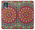 W3694 Hippie Art Pattern Hülle Schutzhülle Taschen und Leder Flip für Motorola Edge S
