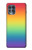 W3698 LGBT Gradient Pride Flag Hülle Schutzhülle Taschen und Leder Flip für Motorola Edge S
