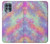 W3706 Pastel Rainbow Galaxy Pink Sky Hülle Schutzhülle Taschen und Leder Flip für Motorola Edge S