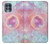 W3709 Pink Galaxy Hülle Schutzhülle Taschen und Leder Flip für Motorola Edge S