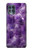 W3713 Purple Quartz Amethyst Graphic Printed Hülle Schutzhülle Taschen und Leder Flip für Motorola Edge S