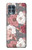 W3716 Rose Floral Pattern Hülle Schutzhülle Taschen und Leder Flip für Motorola Edge S