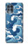 W3751 Wave Pattern Hülle Schutzhülle Taschen und Leder Flip für Motorola Edge S