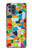 W3391 Abstract Art Mosaic Tiles Graphic Hülle Schutzhülle Taschen und Leder Flip für Motorola Moto G100