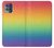 W3698 LGBT Gradient Pride Flag Hülle Schutzhülle Taschen und Leder Flip für Motorola Moto G100