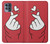 W3701 Mini Heart Love Sign Hülle Schutzhülle Taschen und Leder Flip für Motorola Moto G100