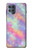 W3706 Pastel Rainbow Galaxy Pink Sky Hülle Schutzhülle Taschen und Leder Flip für Motorola Moto G100