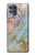 W3717 Rose Gold Blue Pastel Marble Graphic Printed Hülle Schutzhülle Taschen und Leder Flip für Motorola Moto G100