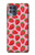 W3719 Strawberry Pattern Hülle Schutzhülle Taschen und Leder Flip für Motorola Moto G100