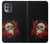 W3753 Dark Gothic Goth Skull Roses Hülle Schutzhülle Taschen und Leder Flip für Motorola Moto G100