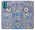 W3537 Moroccan Mosaic Pattern Hülle Schutzhülle Taschen und Leder Flip für Motorola Moto G60, G40 Fusion