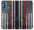 W3687 Firefighter Thin Red Line American Flag Hülle Schutzhülle Taschen und Leder Flip für Motorola Moto G60, G40 Fusion