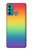 W3698 LGBT Gradient Pride Flag Hülle Schutzhülle Taschen und Leder Flip für Motorola Moto G60, G40 Fusion