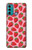W3719 Strawberry Pattern Hülle Schutzhülle Taschen und Leder Flip für Motorola Moto G60, G40 Fusion