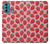 W3719 Strawberry Pattern Hülle Schutzhülle Taschen und Leder Flip für Motorola Moto G60, G40 Fusion