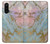 W3717 Rose Gold Blue Pastel Marble Graphic Printed Hülle Schutzhülle Taschen und Leder Flip für OnePlus Nord CE 5G