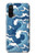 W3751 Wave Pattern Hülle Schutzhülle Taschen und Leder Flip für OnePlus Nord CE 5G