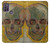 W3359 Vincent Van Gogh Skull Hülle Schutzhülle Taschen und Leder Flip für Motorola Moto G10 Power