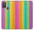 W3678 Colorful Rainbow Vertical Hülle Schutzhülle Taschen und Leder Flip für Motorola Moto G10 Power