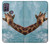 W3680 Cute Smile Giraffe Hülle Schutzhülle Taschen und Leder Flip für Motorola Moto G10 Power