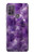 W3713 Purple Quartz Amethyst Graphic Printed Hülle Schutzhülle Taschen und Leder Flip für Motorola Moto G10 Power