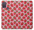 W3719 Strawberry Pattern Hülle Schutzhülle Taschen und Leder Flip für Motorola Moto G10 Power