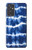 W3671 Blue Tie Dye Hülle Schutzhülle Taschen und Leder Flip für Samsung Galaxy Quantum 2