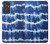 W3671 Blue Tie Dye Hülle Schutzhülle Taschen und Leder Flip für Samsung Galaxy Quantum 2