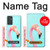 W3708 Pink Flamingo Hülle Schutzhülle Taschen und Leder Flip für Samsung Galaxy Quantum 2