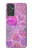 W3710 Pink Love Heart Hülle Schutzhülle Taschen und Leder Flip für Samsung Galaxy Quantum 2