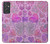 W3710 Pink Love Heart Hülle Schutzhülle Taschen und Leder Flip für Samsung Galaxy Quantum 2