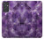 W3713 Purple Quartz Amethyst Graphic Printed Hülle Schutzhülle Taschen und Leder Flip für Samsung Galaxy Quantum 2