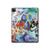 W0588 Wall Graffiti Tablet Hülle Schutzhülle Taschen für iPad Pro 12.9 (2022,2021,2020,2018, 3rd, 4th, 5th, 6th)