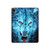 W0752 Blue Fire Grim Wolf Tablet Hülle Schutzhülle Taschen für iPad Pro 12.9 (2022,2021,2020,2018, 3rd, 4th, 5th, 6th)