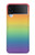 W3698 LGBT Gradient Pride Flag Hülle Schutzhülle Taschen Flip für Samsung Galaxy Z Flip 3 5G