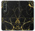 W2896 Gold Marble Graphic Printed Hülle Schutzhülle Taschen Flip für Samsung Galaxy Z Fold 3 5G