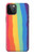 W3799 Cute Vertical Watercolor Rainbow Hülle Schutzhülle Taschen und Leder Flip für iPhone 12, iPhone 12 Pro