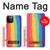 W3799 Cute Vertical Watercolor Rainbow Hülle Schutzhülle Taschen und Leder Flip für iPhone 12, iPhone 12 Pro