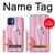 W3805 Flamingo Pink Pastel Hülle Schutzhülle Taschen und Leder Flip für iPhone 12 mini