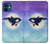 W3807 Killer Whale Orca Moon Pastel Fantasy Hülle Schutzhülle Taschen und Leder Flip für iPhone 12 mini