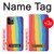 W3799 Cute Vertical Watercolor Rainbow Hülle Schutzhülle Taschen und Leder Flip für iPhone 11 Pro