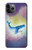 W3802 Dream Whale Pastel Fantasy Hülle Schutzhülle Taschen und Leder Flip für iPhone 11 Pro